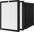 isinlive ProHEPA 9000 HEPA Replacement Filters Compatible with VEVA ProHEPA 9000 Air Pur ifiers, 2 Pack HEPA Filters + 8 Pack Activated Carbon Filters