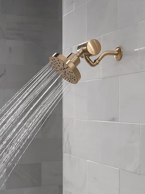 Delta Faucet Clarifi Premium Shower Filter Attachment Gold with Additional Filter Cartridge
