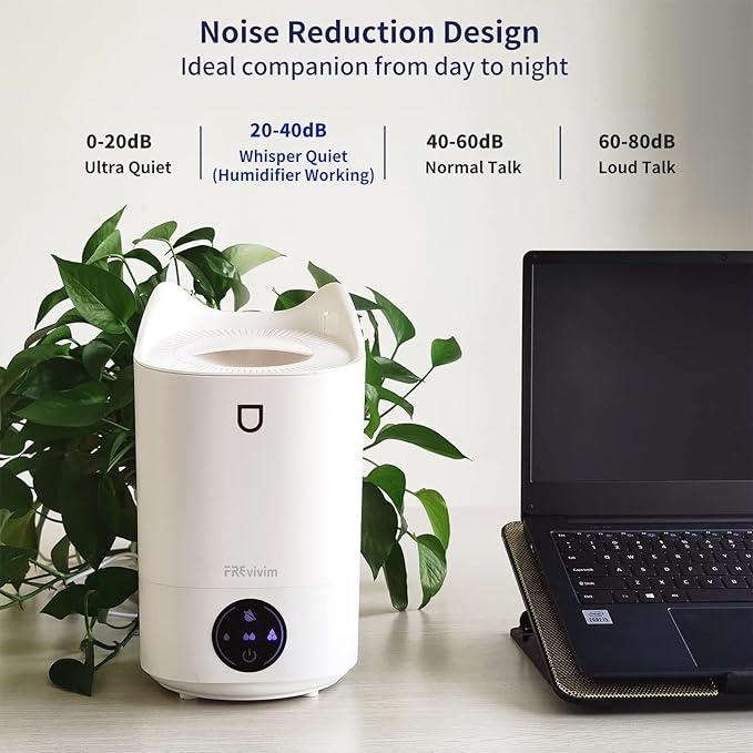 Cool Mist Humidifier, 3.5LTop Fill Ultrasonic Air Humidifier for Bedroom Baby Nursery, portable Large Capacity Humidifier for Home Office Plants.4mode,Quiet, Auto Shut Off, BPA Free. White