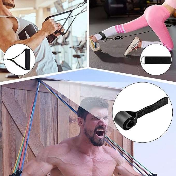 Resistance Bands, Resistance Band Set, Strength Training Fitness Bands, Exercise Bands for Men and Women, Resistance Bands with Handles, Door Anchor, for Shape Body and Home Workouts-FlexoryFit