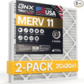 BNX 20x20x1 MERV 11 Air Filter 2 Pack by BNX