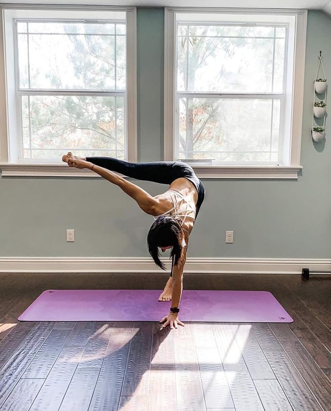 Clever Yoga Liquid Balance Thick Yoga Mat - Pro Exercise Yoga Mat with Non-Slip Surface for Home Gym, Earth-Friendly & Recyclable Pilates and Workout Pad Women & Men, 4.5 mm-FlexoryFit