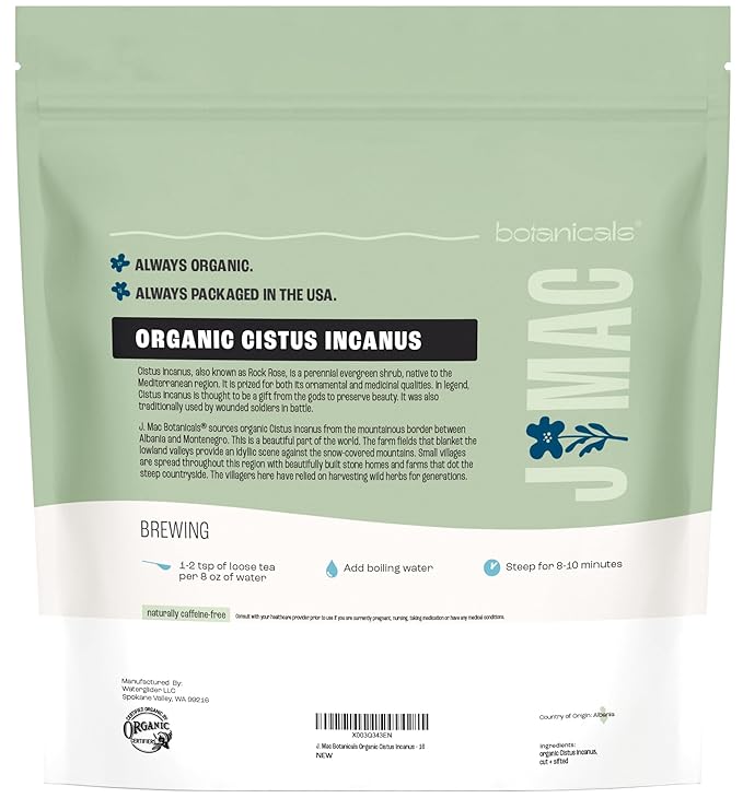 J Mac Botanicals Organic Cistus Incanus tea, also known as Rock Rose or Shepherd's Tea-FlexoryFit