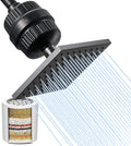 Cobbe High Pressure Filtered Shower Head Combo, Rain Shower Head with 20 Stage Shower Head Filter for Hard Water - Adjustable Replacement Remove Chlorine and Harmful Substances, ORB