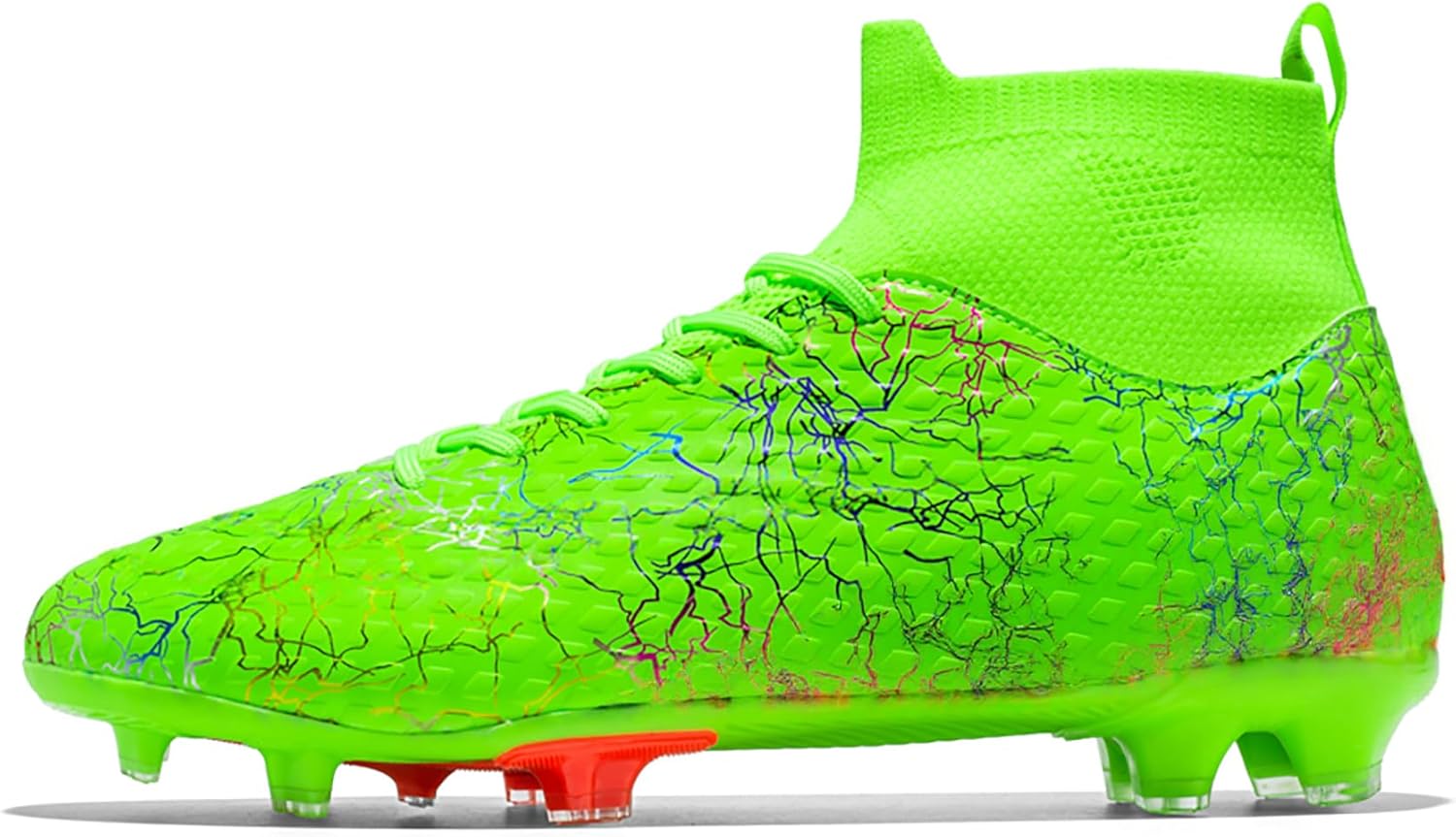 Men's Soccer Shoes High-Top Soccer Cleats Outdoor Breathable Athletic Professional Spikes Youth Boys Football Shoes Unisex