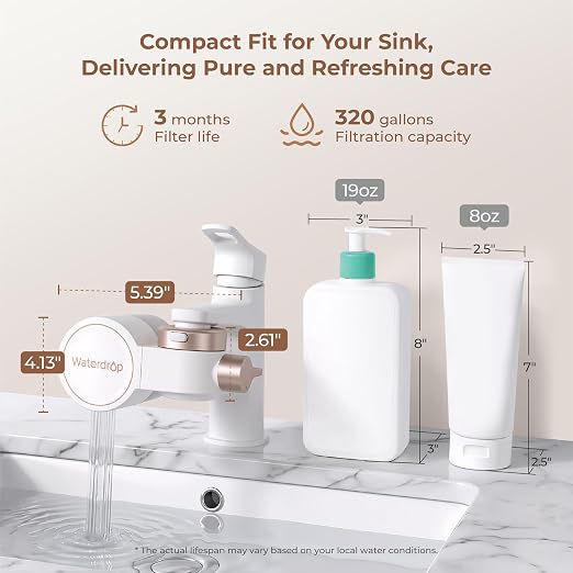 Waterdrop BFT1 Skincare Bathroom Sink Filter, Water Filter - Image 4