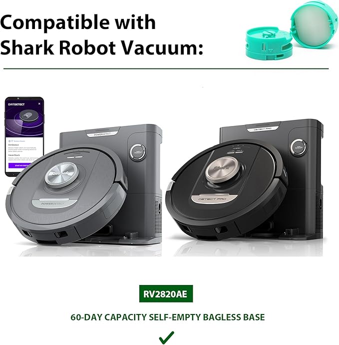 [6 Pack] Odor Neutralizer Technology Replacement Cartridges: Compatible with Shark AZ3000 AZ3002 HZ3000 HZ3002 HZ702 IZ862H IZ562H ZD550 ZU102 LA702 Vacuum Cleaner & Air Purifier - 1541FC3000 Original