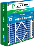 Filterbuy 21x24.5x5 Air Filter MERV 13 Optimal Defense (1-Pack), Pleated HVAC AC Furnace Air Filters Replacement for Rheem, Ruud, and Protech (Actual Size: 20.63 x 24.13 x 4.38 Inches)