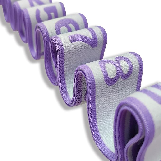 Aozora Stretch Bands for Exercise, Elastic Yoga Stretching Strap, Flex Strap 10 Loops for Physical Therapy, Pilates, Yoga, Dance & Gymnastics Exercise and Flexible Pilates Stretch Band-FlexoryFit