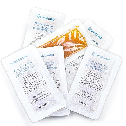3Pcs 40 Gram Rechargeable Desiccant, Indicating Silica Gel, Gun Safe Dehumidifier, New Style Desiccant Moisture Absorbing Bag