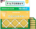 Filterbuy 10x10x1 Air Filter MERV 11 Superior Pet & Allergy Defense, by Filterbuy