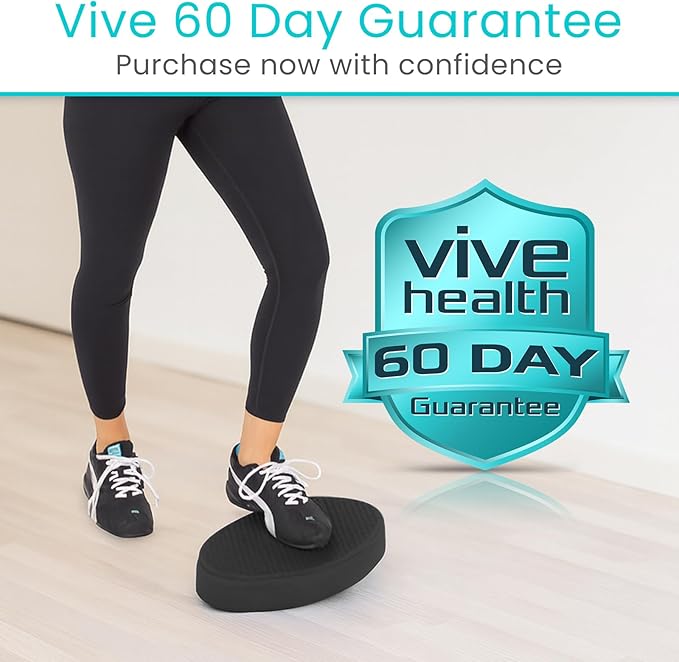 Vive Oval Balance Pad - Wobble Cushion For Physical Therapy And Rehabilitation Equipment - Soft Stability Trainer Foam For Workouts, Yoga, Core Strength And Pilates - Device For Women, Men And Kids-FlexoryFit