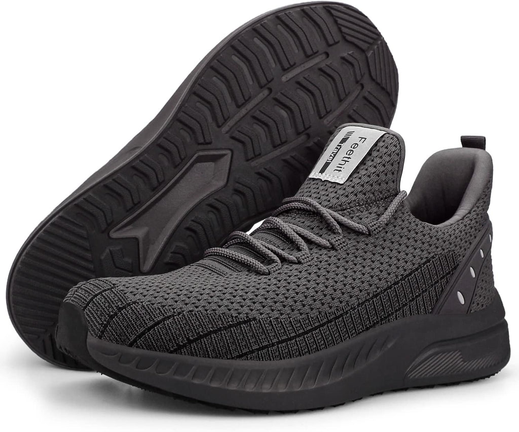 Feethit Mens Slip On Walking Shoes Blade Tennis Shoes Non Slip Running Shoes Lightweight Workout Shoes Breathable Mesh Fashion Sneakers