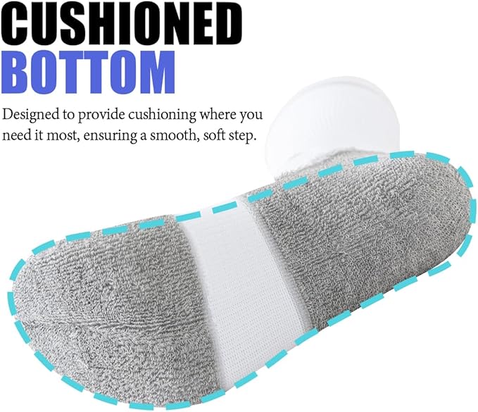 JOYNÉE 5/10 Pairs Mens Lightweight Athletic Crew Socks Cushioned Breathable Long Socks for Sports Running-FlexoryFit