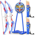 2 Pack Bow and Arrow for Kids, LED Light Up Archery Toy Set with 20 Suction Cup Arrows, 2 Quiver, 1 Standing Target, Indoor Outdoor Sport Gifts for Kids, Boys & Girls Ages 4 5 6 7 8 9 10 11 12