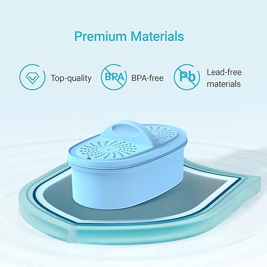 Alkaline Filters Replacement for All Waterdrop Pitcher Filtration System, Fits Waterdrop WD-PF-AL, Reduces PFOA/PFOS, Chlorine, Last Up to 100 Gallons,2 Pack, AQUA CREST
