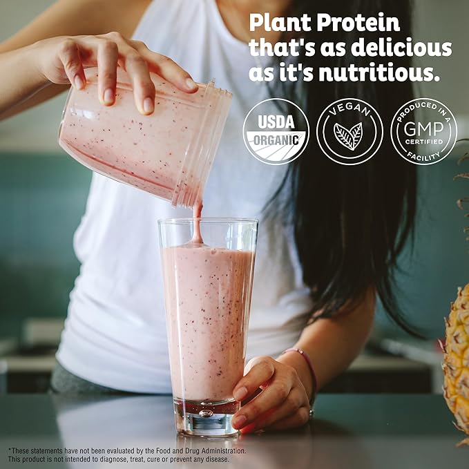 KOS Organic Plant Based Protein Powder - Strawberries & Cream - 28 Serving-FlexoryFit