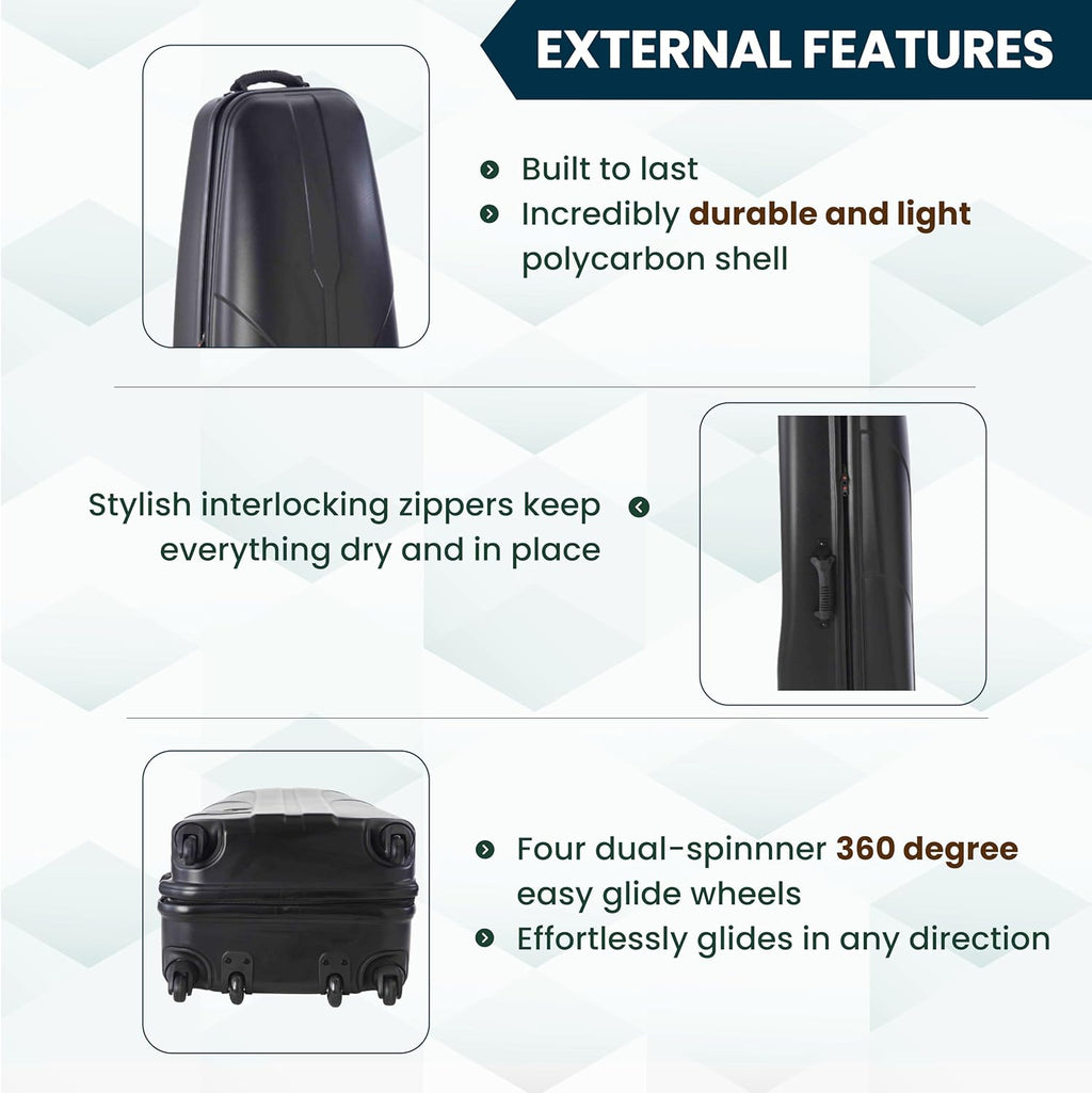 Samsonite Golf 6850 Hard Case Golf Travel Bag, Lightweight & Durable ABS Shell, Multi-Directional Wheels