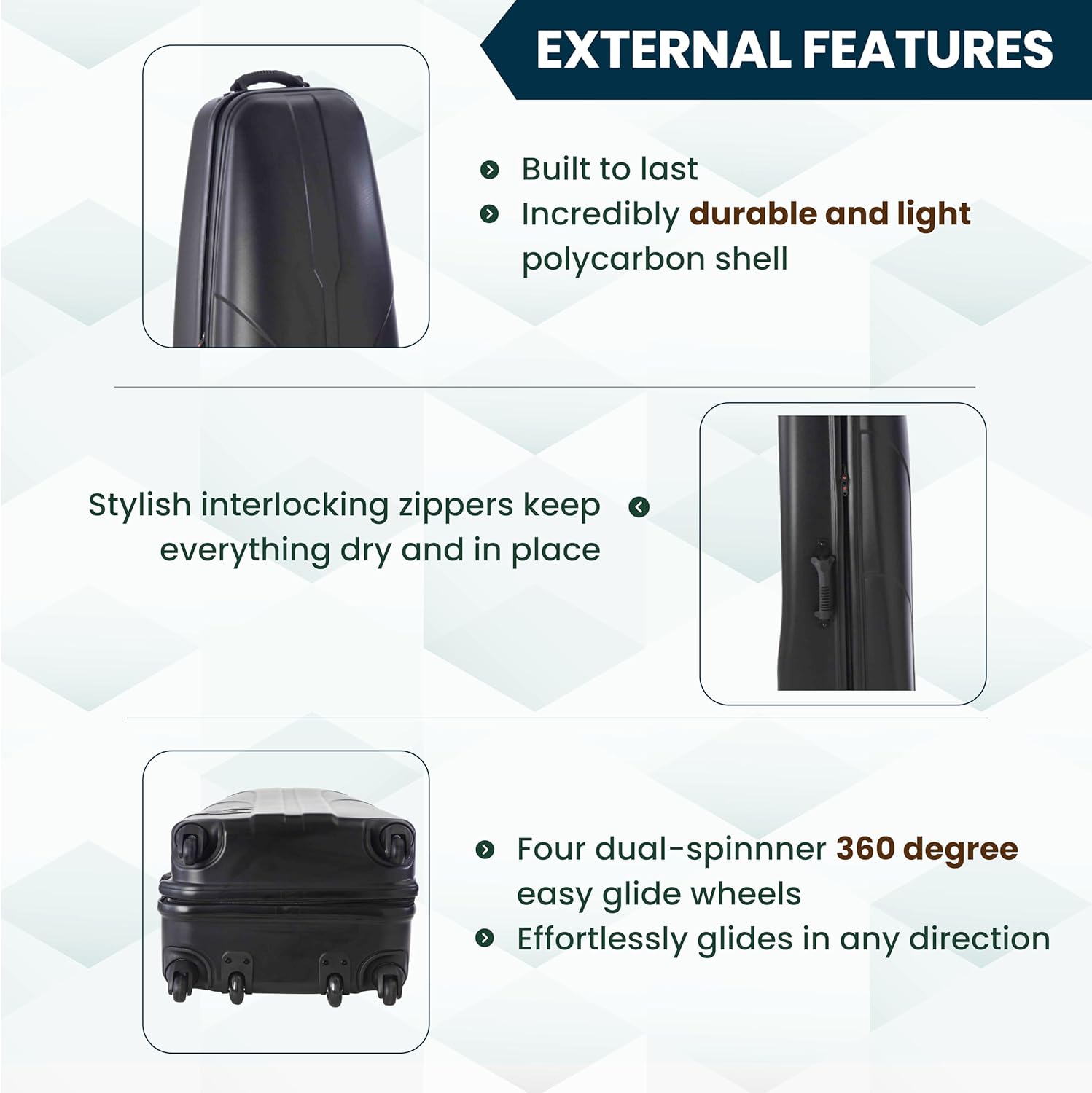 Samsonite Golf 6850 Hard Case Golf Travel Bag, Lightweight & Durable ABS Shell, Multi-Directional Wheels