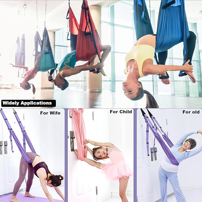Tchrules Leg Stretcher Strap, Backbend Training Belt with Door Anchor, Flexibility Trainer Stretching Equipment Assist Stretch Strap for Fitness Gymnastics Dance Aerial Yoga Ballet-FlexoryFit