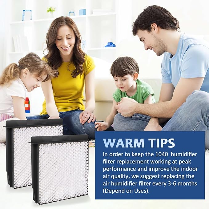 4 Pack, 1040 Humidifier Wick Filter For Bemis Essick Air B40, B40-C, Products Models D46-720, 5D6-700, 5D6700, 7000, B23, E35, and E35 000, CM330 Series.