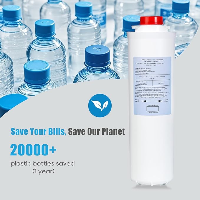 51300/C, Replacement for Elkay 51300/C, Replacement 55898C Filters, Replacement Bottle Stations Compatible with Ezh2o Filter ERF750, 55898C, EWF3000(No Chip 6-Pack)