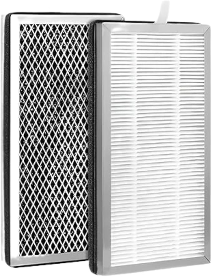 Nispira True HEPA Replacement Filter with Activated Carbon Compatible with MA#15 Air Purifier Part MA15R. 2 Packs