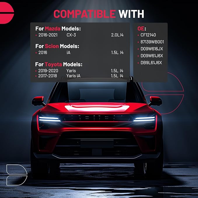 BDFHYK Cabin Air Filter with Activated Carbon Compatible with Mazda CX-3 2016-2021, Compatible with Toyota Yaris 2019-2020, Yaris iA 2017-2018, Replace# CF12140, 87139WB001