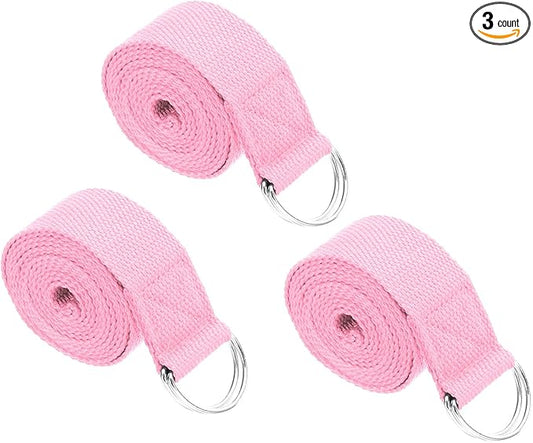 PATIKIL Yoga Strap for Stretching Cotton Yoga Belt with Adjustable Metal D-Ring Buckle Stretch Band for Fitness Pilates-FlexoryFit