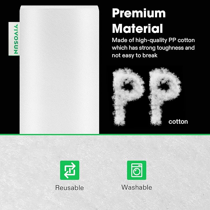 VIVOSUN 6 Inch Prefilter for 6" Carbon Filter, White, 13.78" Long