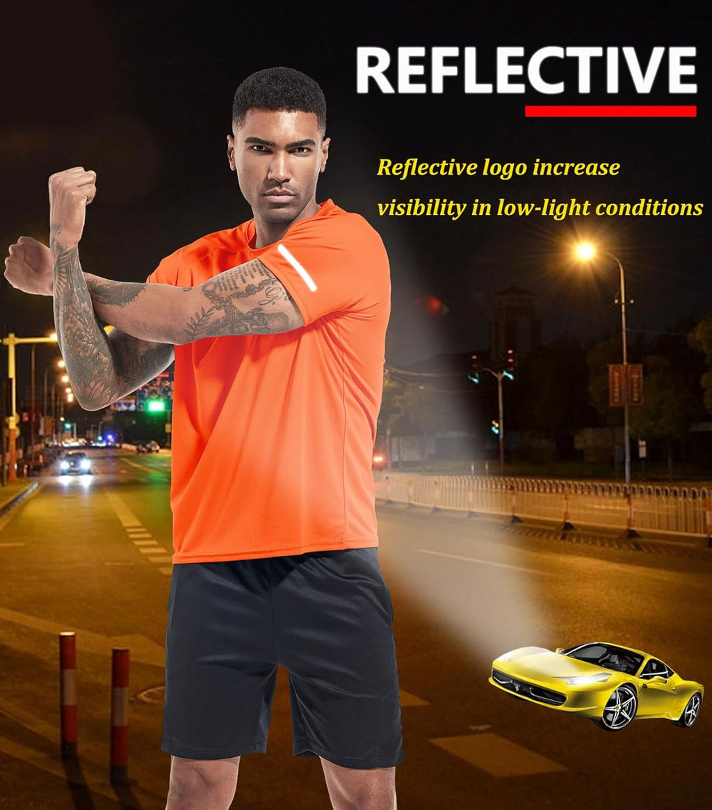 Boyzn 1, 3, 5 or 7 Pack Men's Workout Running Shirts, Dry Fit Moisture Wicking T-Shirt, Gym Athletic Short Sleeve Tee Shirts