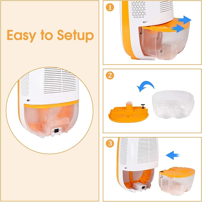 Dehumidifier for Home 37 OZ(1100ml) Water Tank with Auto Shut Off,430 Sq.ft Mini Small Portable Quiet Dehumidifier for Closet Basement Bedroom Bathroom Garage Wardrobe RV