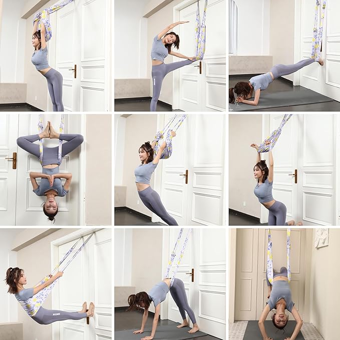 JOFREY Leg Stretcher Strap, Stretching Equipment with Door Anchor Flexibility Trainer Backbend Assist for Dance Aerial Yoga Ballet Leg Stretching Exercise…-FlexoryFit