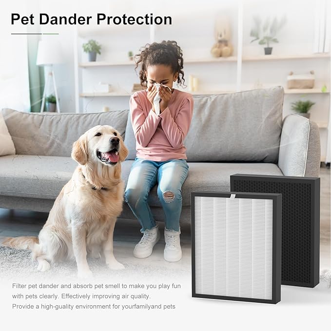 G3 Air Purifier Replacement Filter, Compatible with AMEIFU G3 (Sferf-30) Air Purifier, VEWIOR A3 Air Purifier and Tailulu HQZZ-260, 3-in-1 H13 True HEPA Air Cleaner Filter, 2 Pack