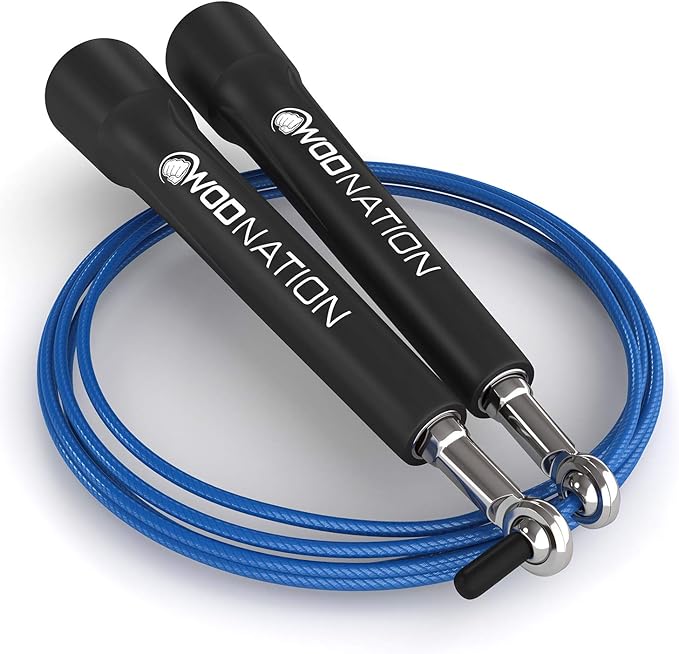 WOD Nation Adjustable Speed Jump Rope For Men, Women & Children - Blazing Fast Fitness Skipping Rope Perfect for Boxing, MMA, Endurance-FlexoryFit