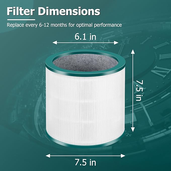 TP01 HEPA Filter Replacement for Dyson Tower Purifier Pure Cool Link TP01, TP02, TP03, AM11, BP01, Funmit 360° Combi HEPA and Activated Carbon Filter, Compared to Part 968126-03