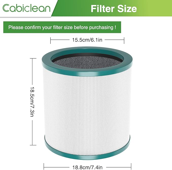TP01 HEPA Filter Replacement Compatible Only with Dyson Tower Purifier Pure Cool Link TP01, TP02, TP03, AM11, BP01 Models, Replace Part 968126-03 – NOT for HP or DP Series (2 Pack)