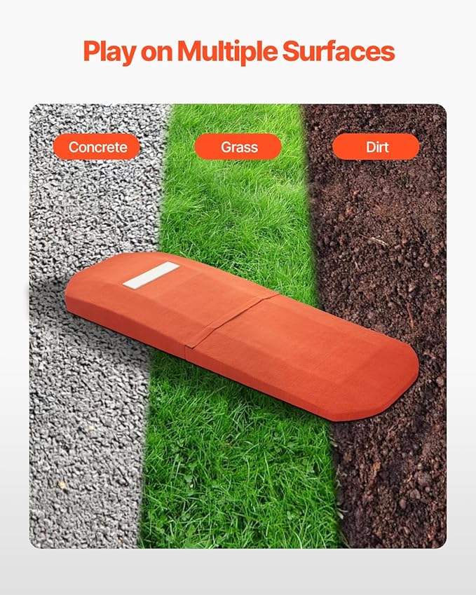 VEVOR Pitching Mound, Baseball Game Mound, Indoor/Outdoor Pitching Practice and Training Equipment, Softball Pitching Aids with Antifade Turf and Pitching Rubber-FlexoryFit