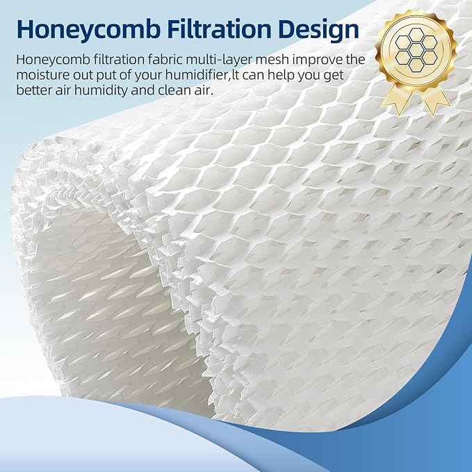 DerBlue 6 Pack Humidifier Replacement Filter Compatible with Canopy Bedside Humidifier and Nursery Humidifier,Wood Pulp & Paper Filter