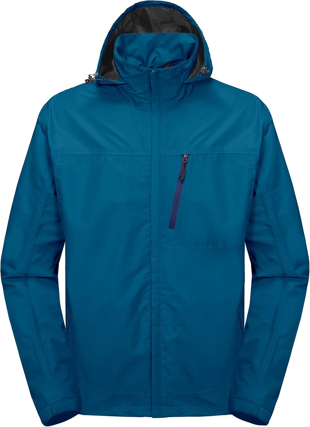 Little Donkey Andy Men's Waterproof Rain Jacket Outdoor Lightweight Hooded Raincoat for Hiking Golf Travel Fishing