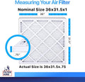 Filter King 36x31.5x1 Air Filter | 4-PACK | MERV 8 HVAC Pleated A/C Furnace Filters | MADE IN USA | Actual Size: 36 x 31.5 x .75"