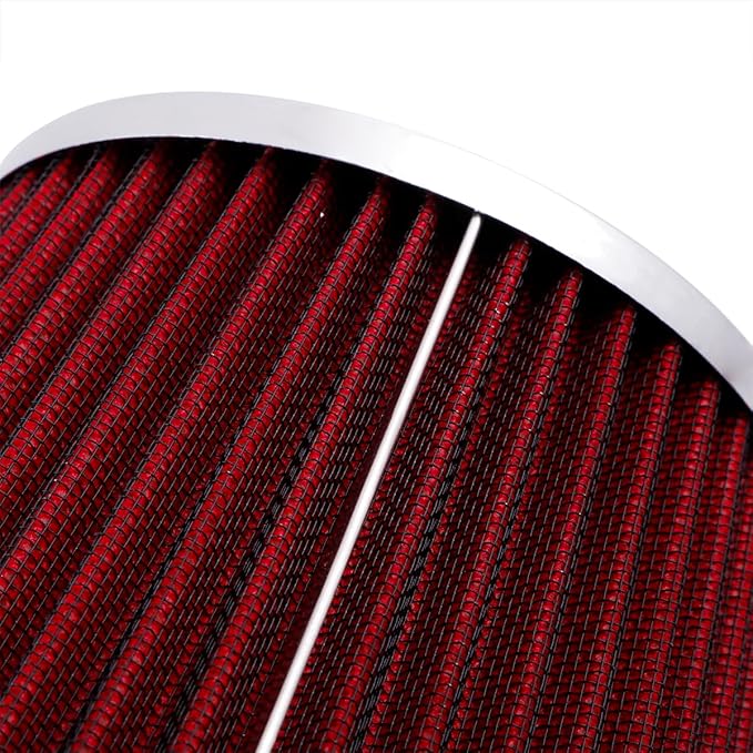 3"Universal Clamp-on Air Intake Filter - Washable, High-flow，Lower intake air temperature, Inlet Cold Air Cone Replacement