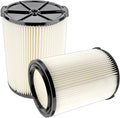 (2 Pack) VF4000 Replacement Cartridge Filter Compatible With RIDGID 72947 Wet dry Vac 5 to 20 Gallon 6-9 Gal Husky Vacuum RV2400A RV2600B WD5500 WD0671 Vac, VF4000 filter 2 Pieces