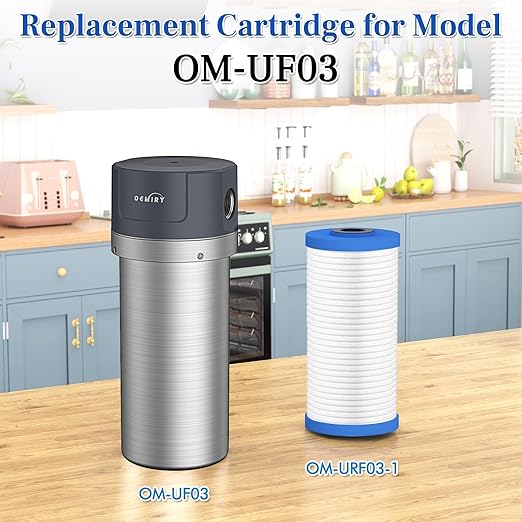 Replacement Cartridge for Whole House Water Filter OM-UF03, Lasts Up to 6 Months