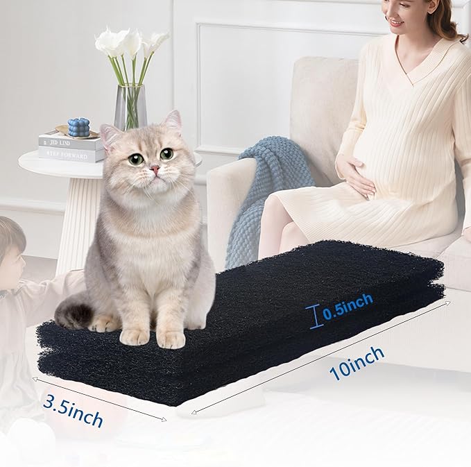 2xThickened and Durable 8 Pack Carbon Filters Compatible with Litter Robot 3 Replacement Filters for Absorbing Odors Control Damp from Pets and Keep Home Fresh