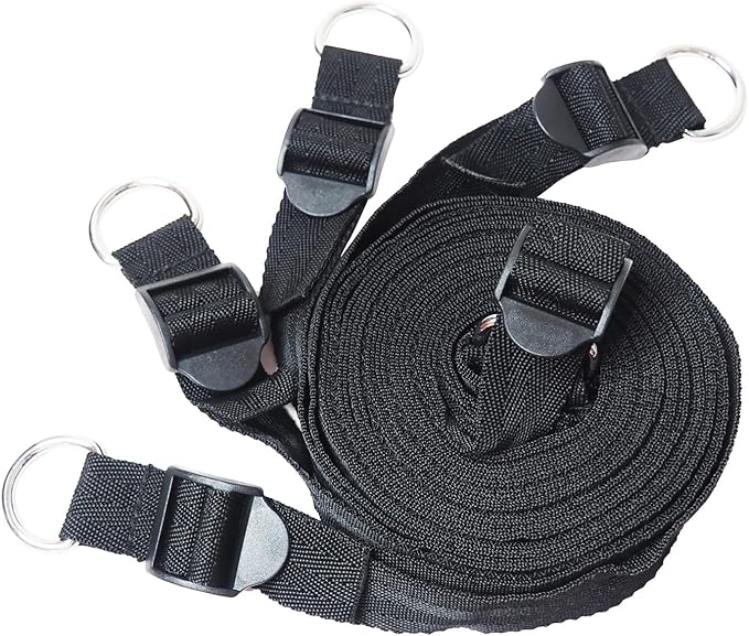 6pcs Black PU Adjustable Straps Sports Training Fitness Gear Home Yoga Set-FlexoryFit