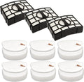 (9 Pack) 3 Hepa Filters + 6 Foam Filters Compatible With Shark ZU560 ZU561 ZU562 ZU572 UV650 UV725 ZU660 CU530 Upright Vacuum, Replacement HEPA Upright Filter Parts, Compare to XFFK560 & XHEPA560