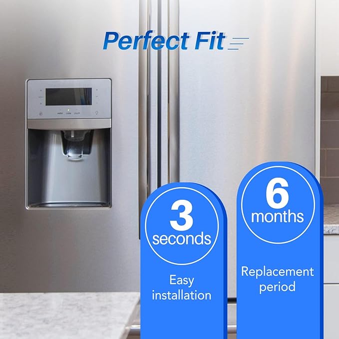ICEPURE GSWF Refrigerator Water Filter, Replacement for GE GSWF, Smart Water 238C2334P001, Kenmore 46-9914, 469914, 9914, Utilizes Advanced Activate Coconut Carbon Block 3 PACK