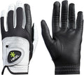 HIRZL Trust Control 2.0 Golf Glove, All Weather Mens Golf Glove, White/Black, Kangaroo Leather Palm, Cabretta Leather Backhand, Trusted by Pro’s, Sweat Free, Ultimate Grip