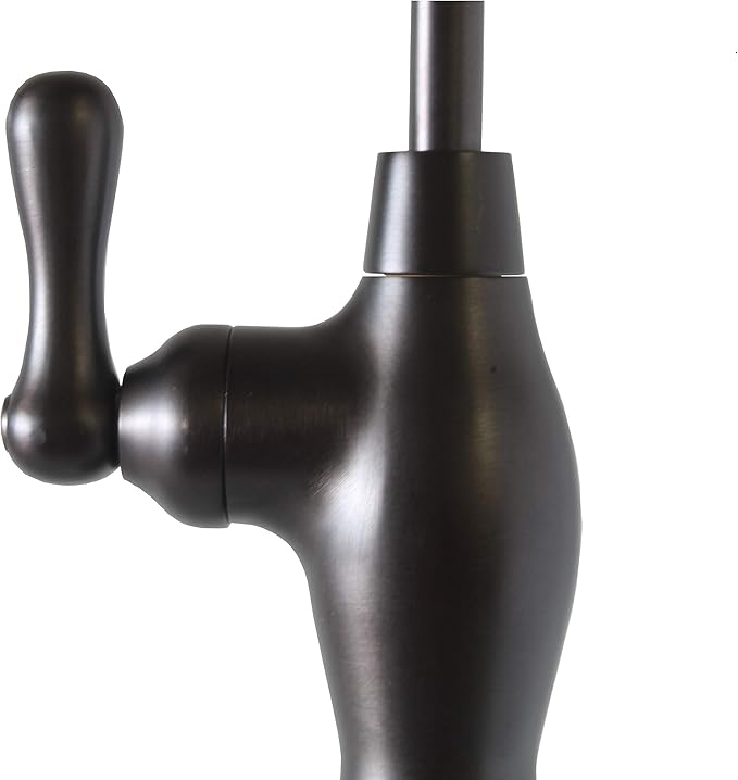 Non-airgap RO Faucet Reverse Osmosis Drinking Water Filtration System Water Dispenser Spout (Dark Oil Rubbed Bronze). Vase Style with Faucet Wrench RO-FW148. NSF Certified.
